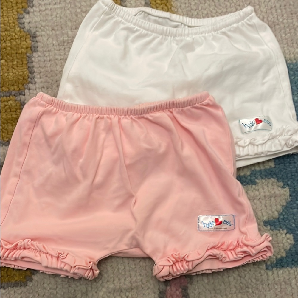 Pink and White Ruffle Shorts